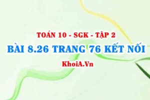 Bài 8.26 trang 76 Toán 10 Kết nối tri thức Tập 2